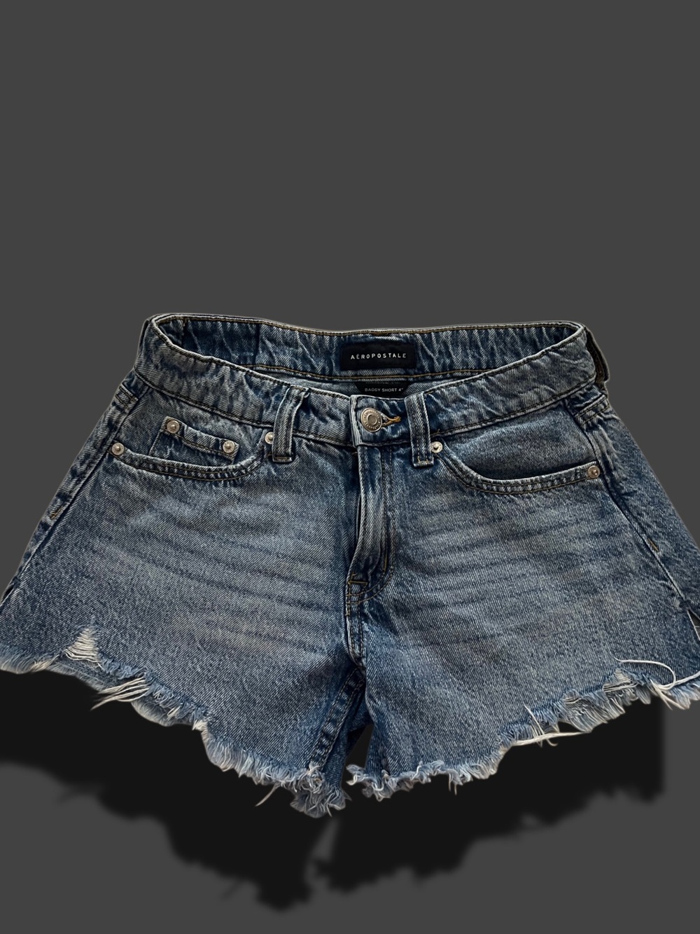 Aeropostale Distressed Blue Denim Cutoff Shorts